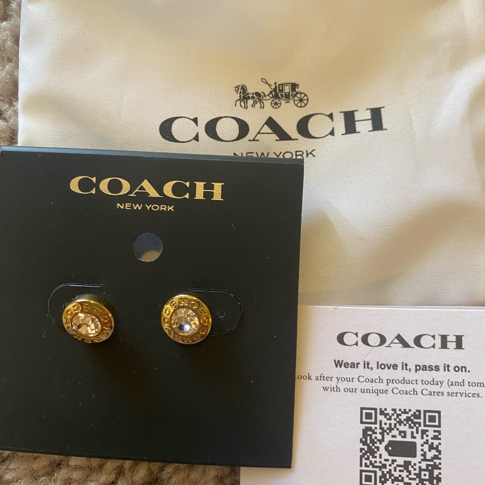 New with tag coach earrings